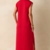 Between Now And Then Red Cotton Sleeveless Maxi Dress