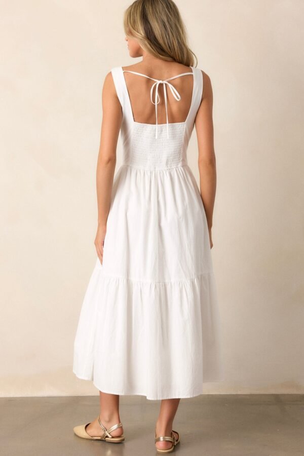 Callie White Cotton Cut-Out Maxi Dress