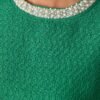 Bejeweled Jade Green Bubble Sleeve Top