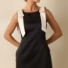 Call It What You Want Black Satin Sleeveless Mini Dress