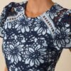 Can't Miss This Blue Multi Floral Embroidered Lace Mini Dress