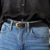 Bringing It Back Black Faux Leather Belt