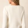 Between The Lines Ivory Waffle Knit Cardigan