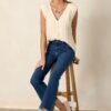 Behind Blue Eyes Light Beige Sweater Vest