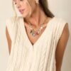 Behind Blue Eyes Light Beige Sweater Vest