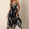 Bohemian Life Black Floral Maxi Dress