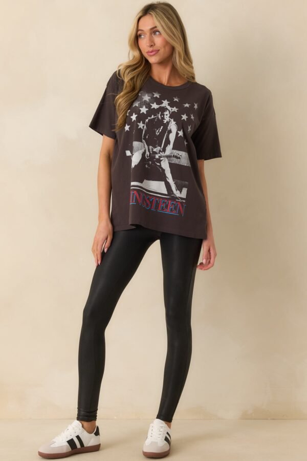 Bruce Springsteen Photo Black Cotton One Size Tee