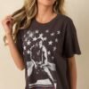 Bruce Springsteen Photo Black Cotton One Size Tee