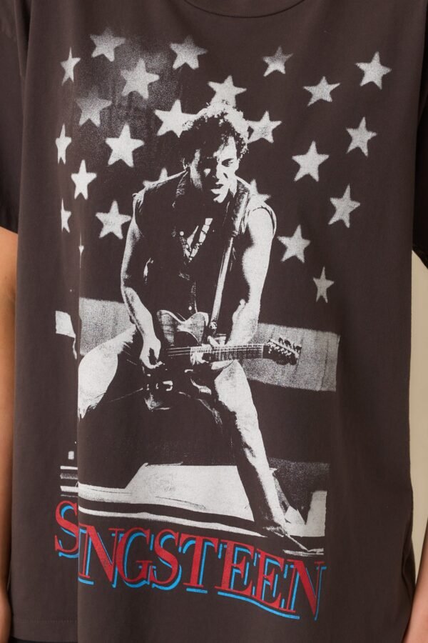 Bruce Springsteen Photo Black Cotton One Size Tee