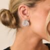 Beneath The Sky Rhinestone Encrusted Knot Earrings