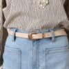 Bringing It Back Ivory Faux Leather Belt