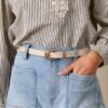 Bringing It Back Ivory Faux Leather Belt