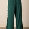 Breezy Charm Hunter Green Ricrac Pants