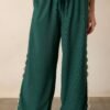 Breezy Charm Hunter Green Ricrac Pants