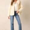 Caf?? Conversations Ivory Embroidered Quilted Jacket