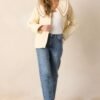 Caf?? Conversations Ivory Embroidered Quilted Jacket