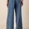Born For This Dark Wash Quilted Wide Leg Jeans