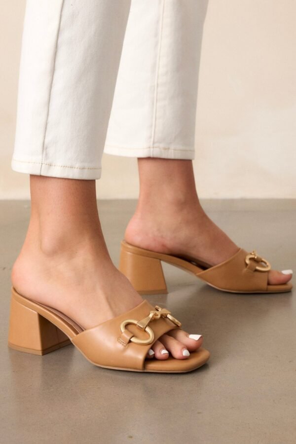 Boost In My Step Camel Short Block Heels