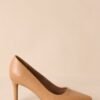 Bold Balance Camel Pointed Toe Pump Heels