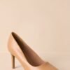 Bold Balance Camel Pointed Toe Pump Heels