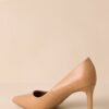 Bold Balance Camel Pointed Toe Pump Heels