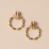 California Stars Gold Drop Hoop Earrings