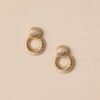 Bonded Together Gold Textured Drop Earrings