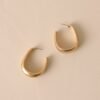 Cascading Waters Gold Square Hoops
