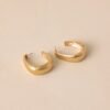 Cascading Waters Gold Square Hoops