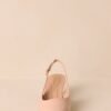 Celestial Dreams Nude Pointed-Toe Slingback Kitten Heels