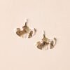 Breaking The Silence Gold Ginkgo Leaf Earrings