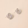 Beneath The Sky Rhinestone Encrusted Knot Earrings