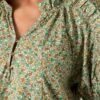 Can't Replace You Green 100% Cotton Puff Sleeve Mini Dress