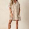 Bitter Sweet Symphony Brown Stripe Mini Dress