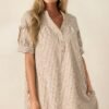 Bitter Sweet Symphony Brown Stripe Mini Dress