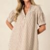 Bitter Sweet Symphony Brown Stripe Mini Dress