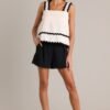 Bold Elegance Beige Ricrac Tank Top