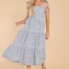 At The Orchard Navy Stripe Maxi Dress