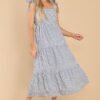 At The Orchard Navy Stripe Maxi Dress