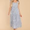 At The Orchard Navy Stripe Maxi Dress