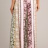 Bamboo Breeze Light Pink Tropical Print Split Leg Pants
