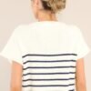 Be Brave Navy Striped Knitted Sweater Top