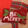 Be Merry Red Beaded Pouch