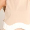 Be Mindful Tan Scalloped Cropped Top