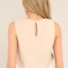 Be Mindful Tan Scalloped Cropped Top