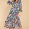 Be Prepared Teal Multi Print Maxi Dress