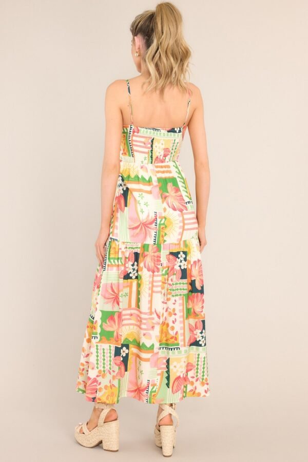 Beach Bonanza Tropical Multi Print Maxi Dress