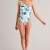 Beach Breeze Teal Multi Print One Piece Swimsuit