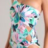 Beach Breeze Teal Multi Print One Piece Swimsuit