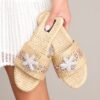 Beachside Perfection Gold & Multicolor Rhinestone Sandals